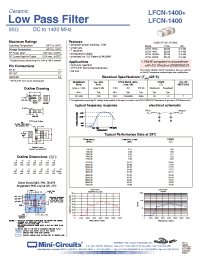 Datasheet LFCN-1400+ manufacturer Mini-Circuits